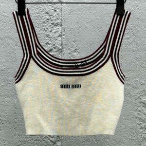 Miu Miu Women's Knit Athletic Short Tank Top